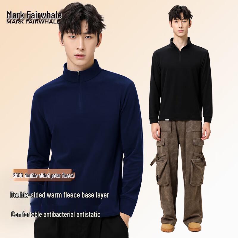 

Mark Huafei Men s Warm Fleece Long Sleeve T-Shirt 3XL