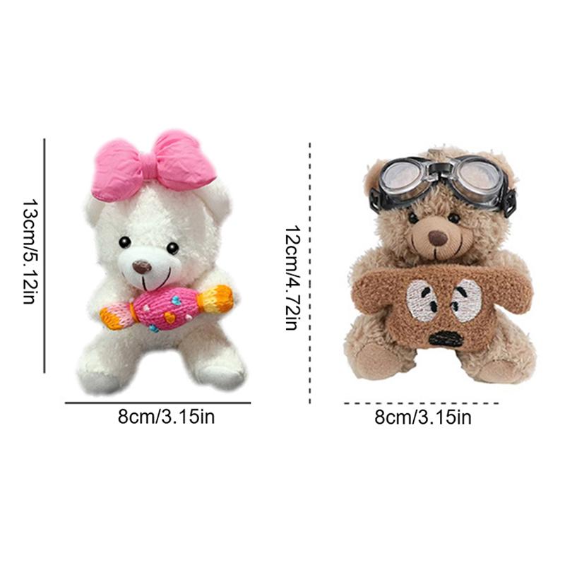 Cute Little Bear Turn Signal Switch Decoration Auto Handle Decorative Plush Doll Car Interior Decoration Wiper Ornament Toy Gift