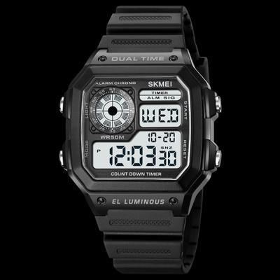 [JULIUS] JULIUS SKMEI Dual Time Square Digital Watch 1998