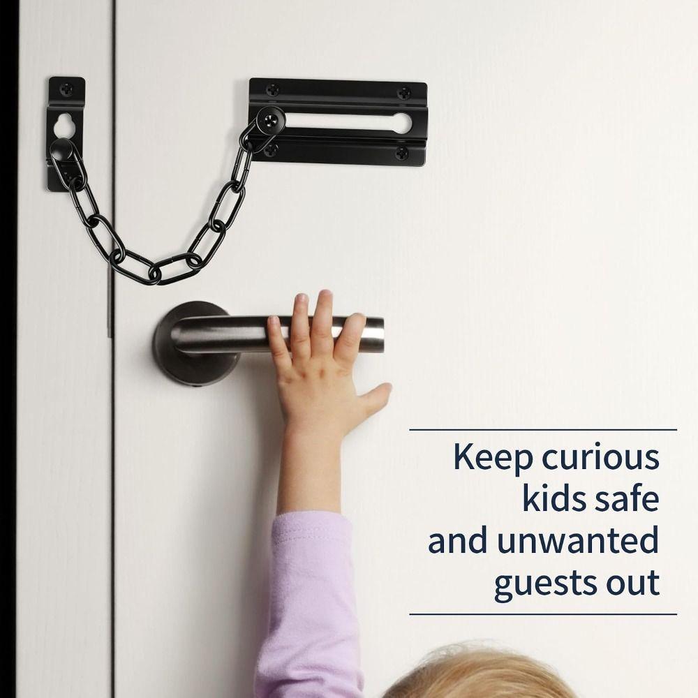 Anti-Theft Door Chain Lock Anti-Corrosion Secondary Door Lock Extra Door Lock  Home Security