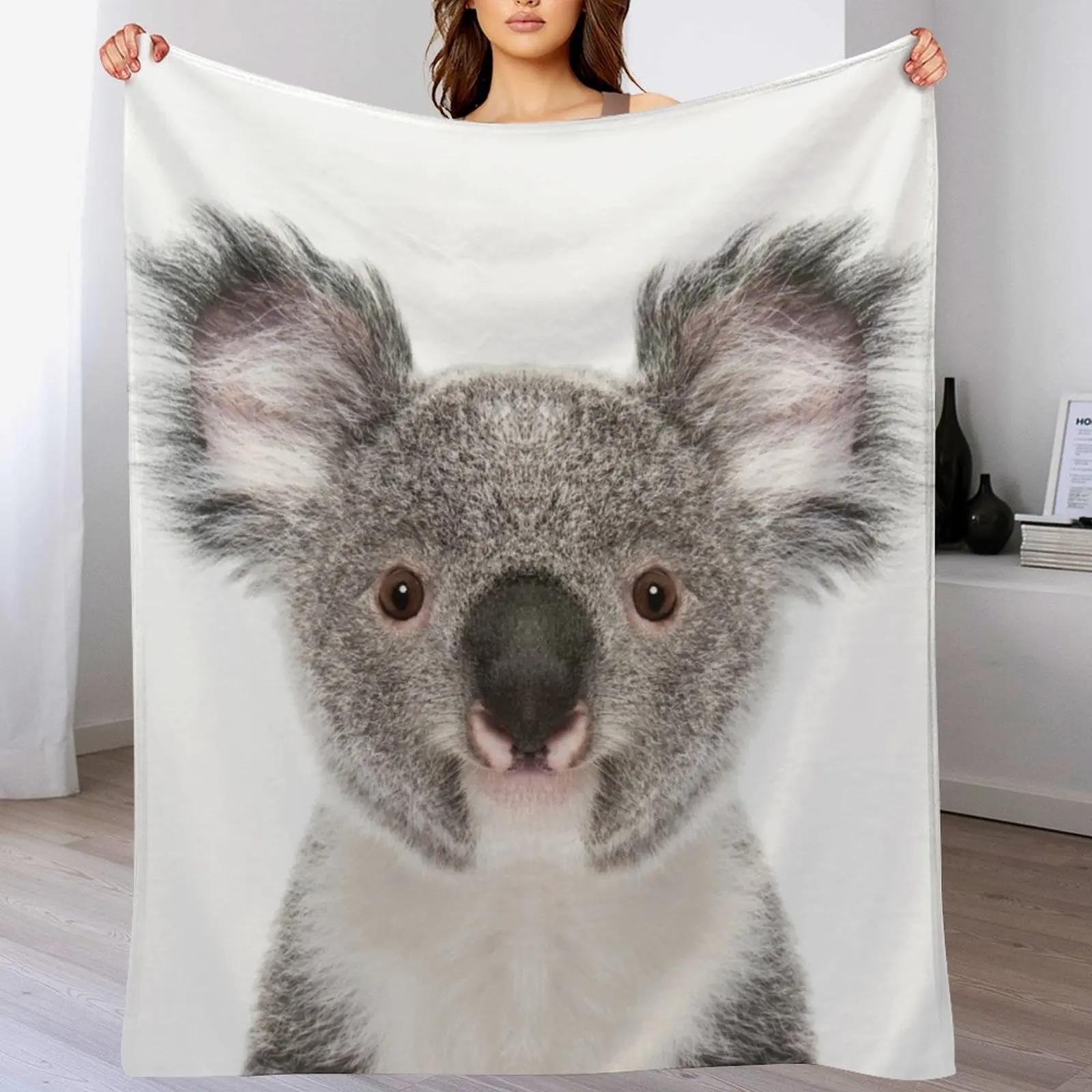 

Koala Bear Portrait Throw Blanket Warm Comfortable Blanket Gift for Parents Friends 102x76cm(40x30in)