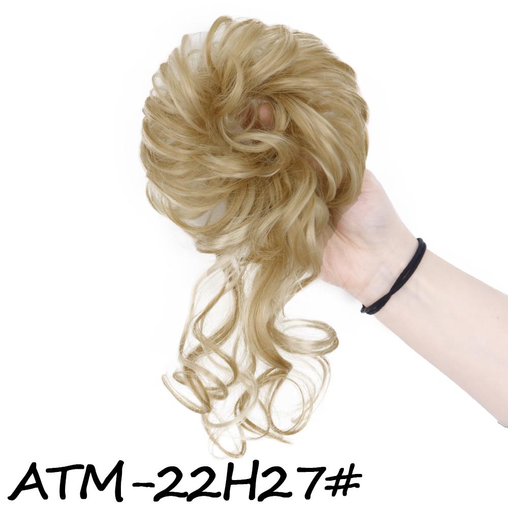 MISS WIG Syntetický prodlužovací drdol Drdol Rozcuchaný kudrnatý pásek do vlasů Pružné kudrnaté falešné vlásenky pro ženy Vlásenky