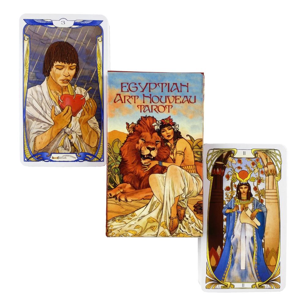 Egyptian ART Houvean Tarot Cards Full English Deck Visions Divination Board Game Family Playing Birthday Gift Oracle