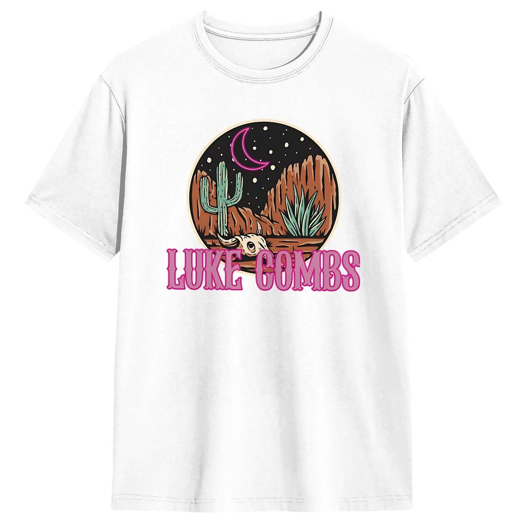 Luke Combs Music Neon Country T Shirt Unisex Y2k Fun Tee Summer Oneck Harajuku Printed Big Size Tops