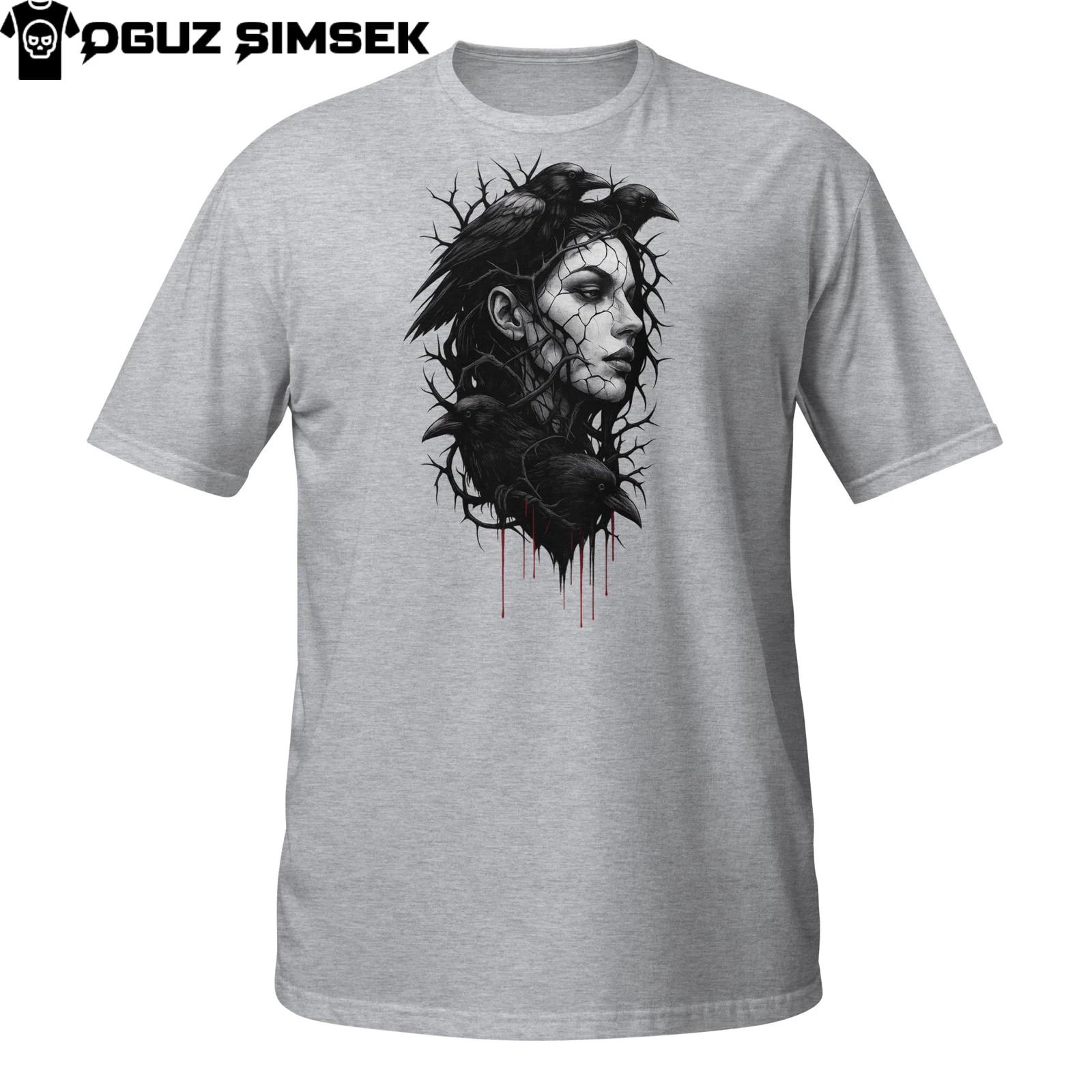Dark Surreal Woman T-Shirt Mens Womens Tees Top | Gothic Ink Thorn Art Graphic Tee L