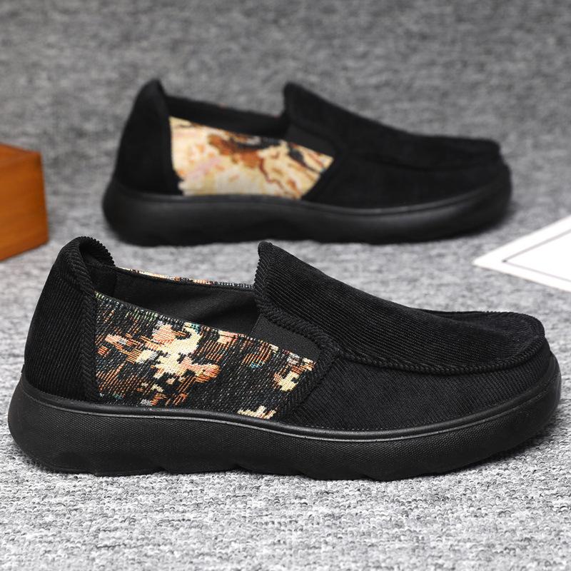 

Ультралегкая тканевая обувь мягкая подошва нескользящая одинарная обувь дышащая обувь для среднего и пожилого возраста повседневная обувь мужская обувь 44 чёрный