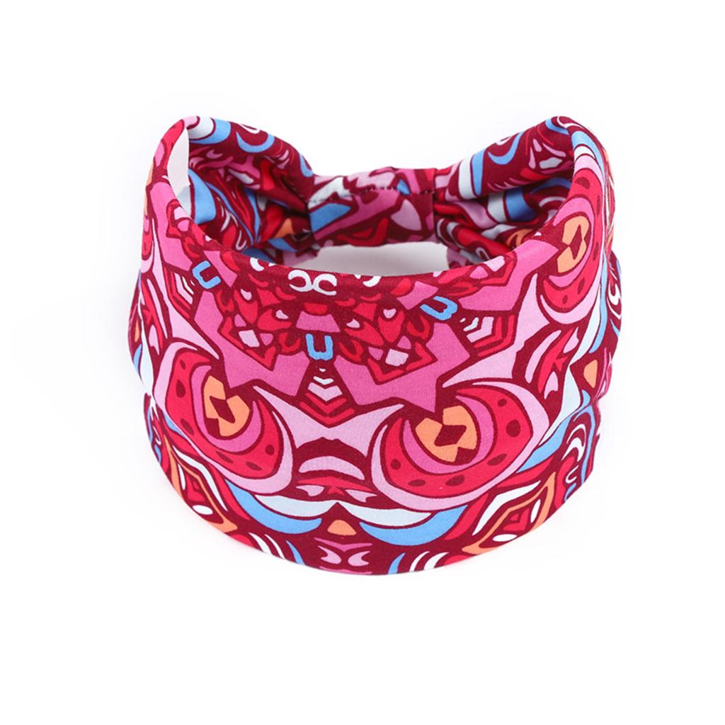 Bohemian- Headscarf, Print Headband, Elastic Women's Sports Yoga Headband