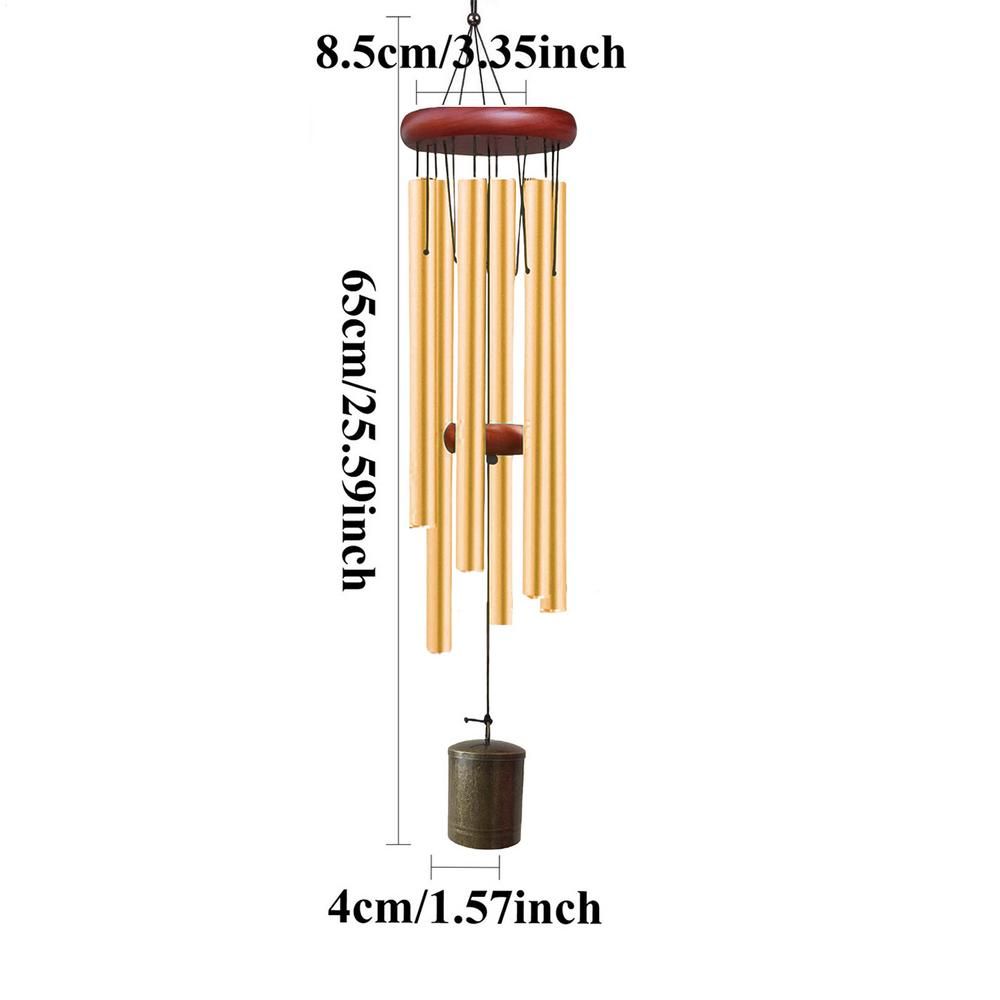 Aluminum Wind Chimes  26 Inches Aluminum Tubing Porch Windchime courtyard garden metal bass decorative pendant wind chimes