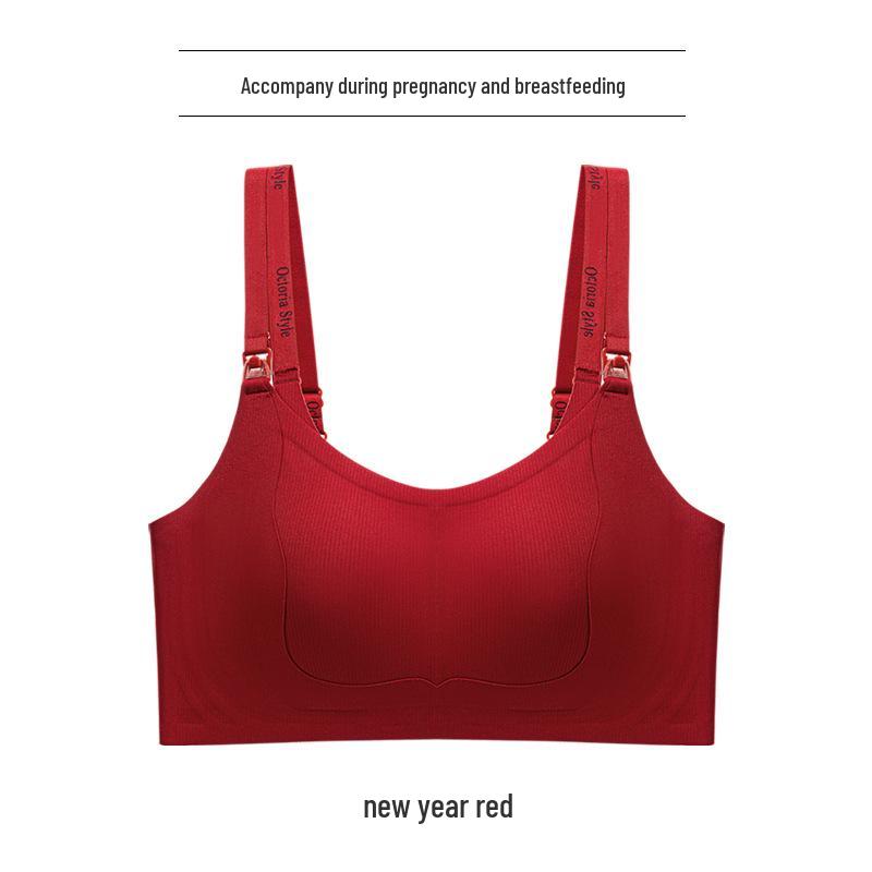 Hands-Free Maternity Nursing Bra with Pump Access, Wire-Free, Postpartum Support, Open-Buckle Design.