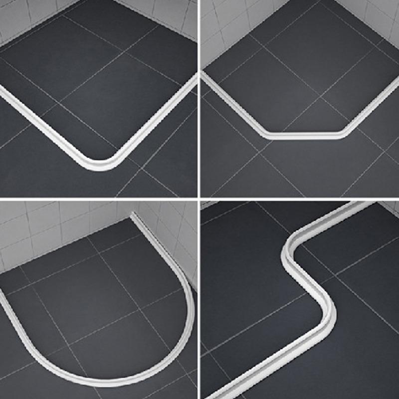 1pcs 1M Bathroom Shower Water Stopper Dam Barrier Seal Strip PVC Self-adhesive Practical Accessories