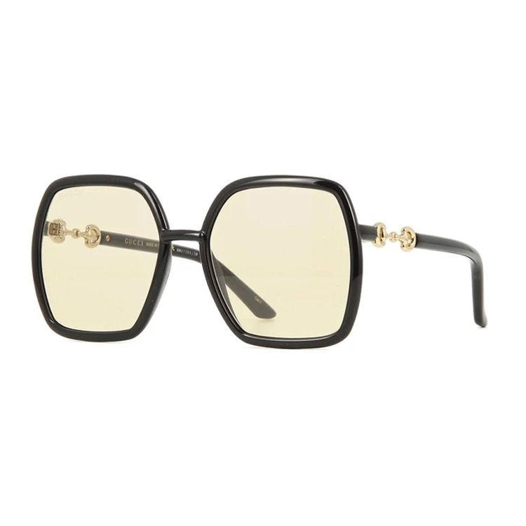 Gucci Kvadrātveida Dzeltenas Saulesbrilles Sieviešu saulesbrilles