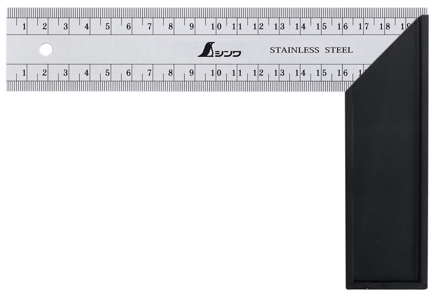 

Shinwa Sokutei Mighty front and back cm 200mm 62286 Square, scale,