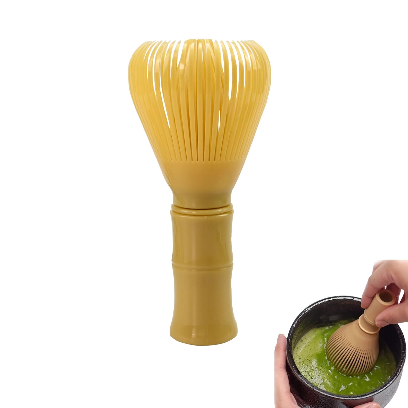 

Matcha Made of ABS Tea Tea Ceremony Tool for Matcha Whisk, Plastic, Chasen, Whisk, (Yellow)