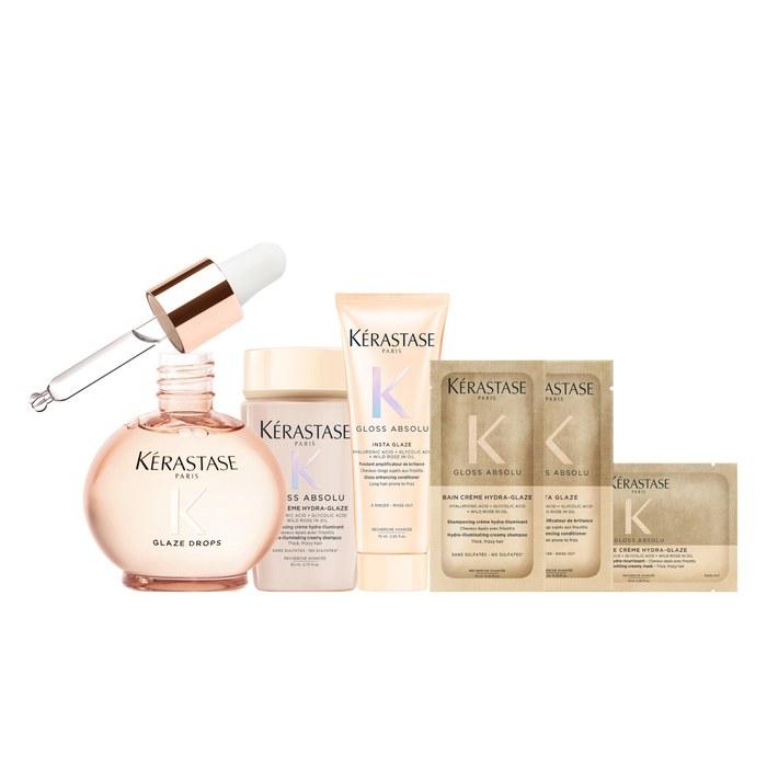 Kerastase Gloss Absolu Hair Oil 45mL + Shampoo 80mL + Conditioner 75mL (with samples)