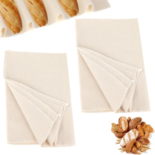 

LIKENNY Коврик для хлеба, Доска для замешивания, Кулинарный коврик, Холщовый коврик для расстойки, Коврик пекаря, Формы для выпечки, Инструменты для приготовления хлеба (36x48см)