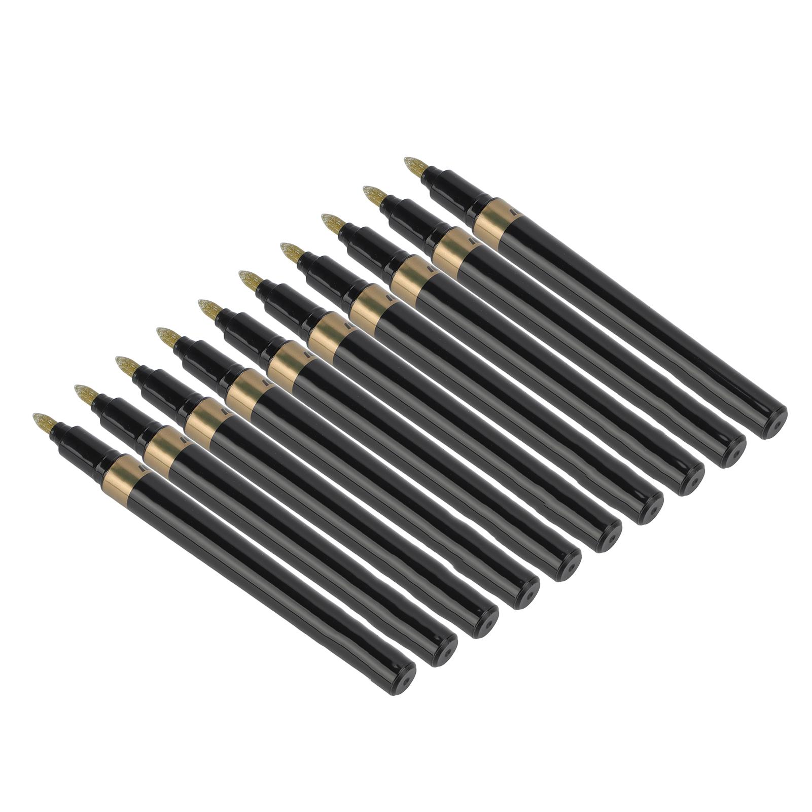 10 шт. Металлические маркеры для ручной росписи Цветная керамика Ткань Чашка Камень Металлические маркеры Темно-зеленый Круглая головка Маркер