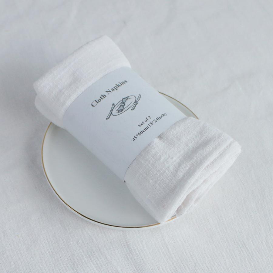 2PCS 45X60CM Skin-friendly Cotton Summer Napkins,Reusable Kitchen Dining Placemats,Customized Dinner Table Rustic Wedding Decor