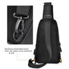 Men Bag Fashion  Solid Color Men Chest Bag Outdoor Casual Fashion One Shoulder Crossbody Bag Nylon USB Charging Shoulder Bags