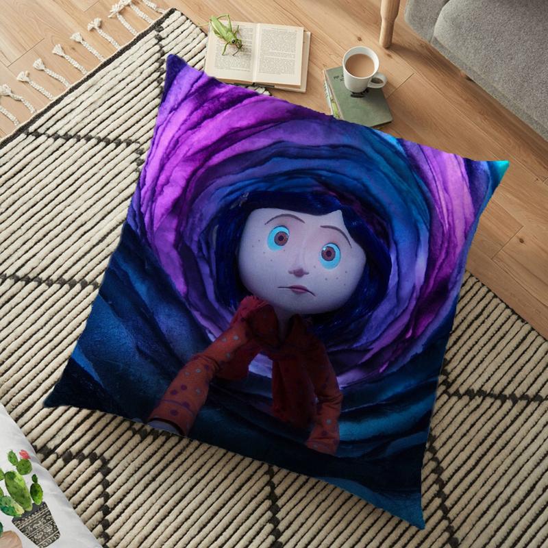 Coraline Cushion Cover Polyester Decorative Pillowcase Throw Pillow Case Home Cushion Cover
