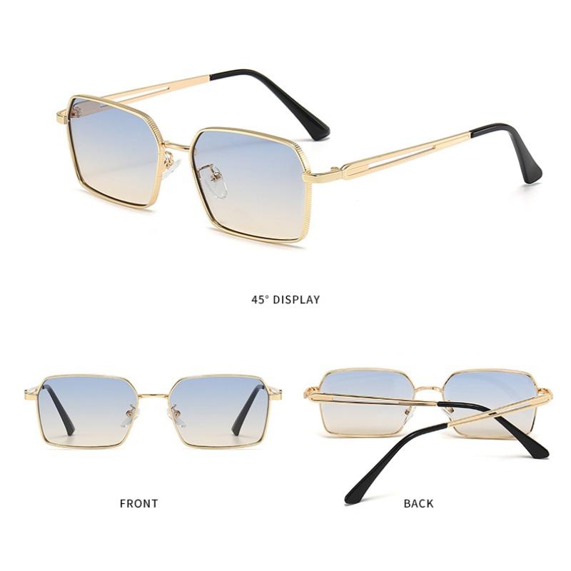 Retro Square Sunglasses for Men Women Vintage Small Frame UV400 Sun Glasses Fashion Metal Driving Eyewear Outdoor Shades