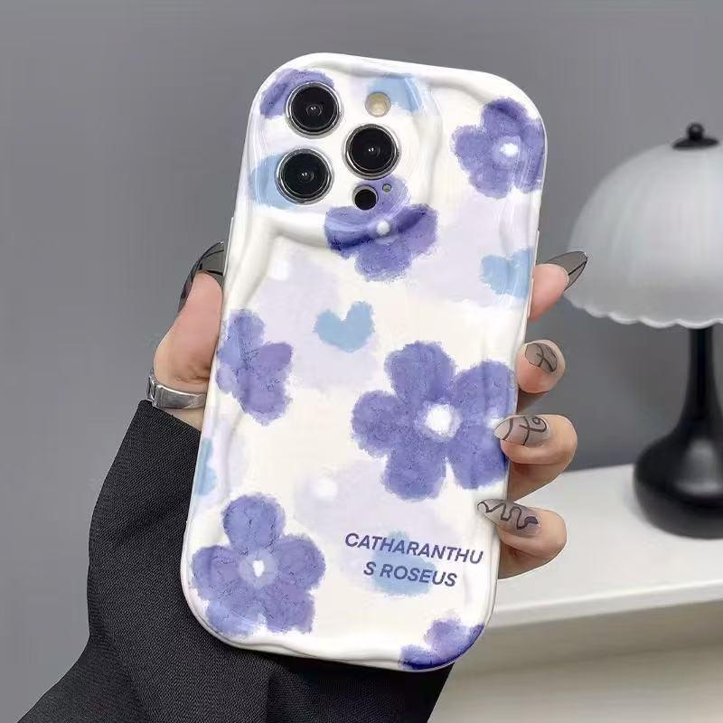 

Purple Petals iPhone 17 Case: Compatible with 13, 14, 15 Pro & 16 Pro Max, Aesthetic Design for Girls iPhone 15