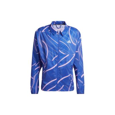 Break The Norm Patterned Running Long Sleeve Jacket Men Jacket Blue IQ3805