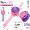 Portable Cat Ear Cartoon Watch Fan - Silent, Cute, Mini Handheld for Summer