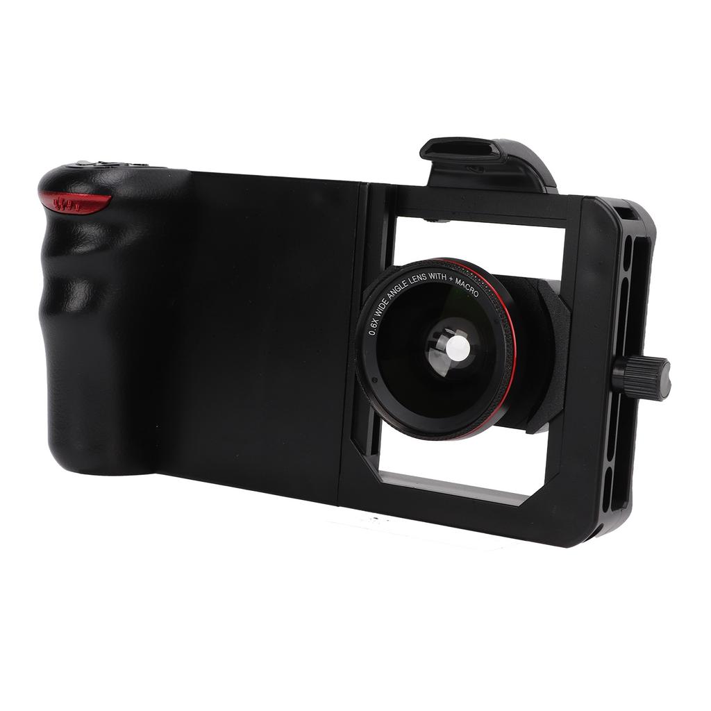 Telefonní video rig Ruční stabilizátor kamery pro smartphone Univerzální podpora s širokoúhlým makro 2 v