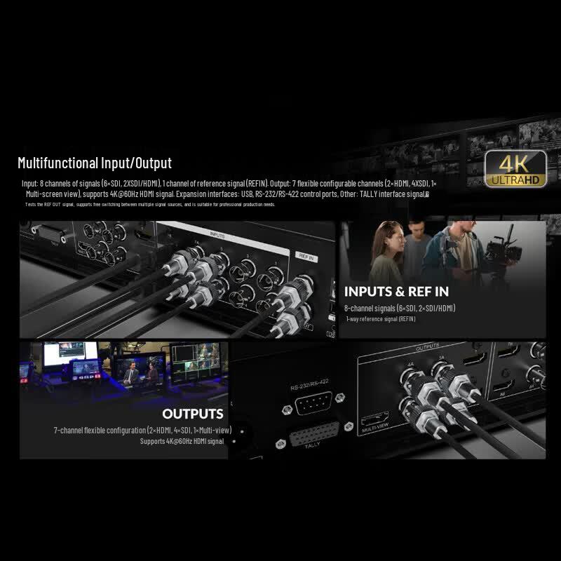AVMATRIX Black Hornet S8X 8-Channel Video Switcher
