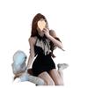Street Style Lace Panel Off Shoulder Bodycon Dress For Autumn Women