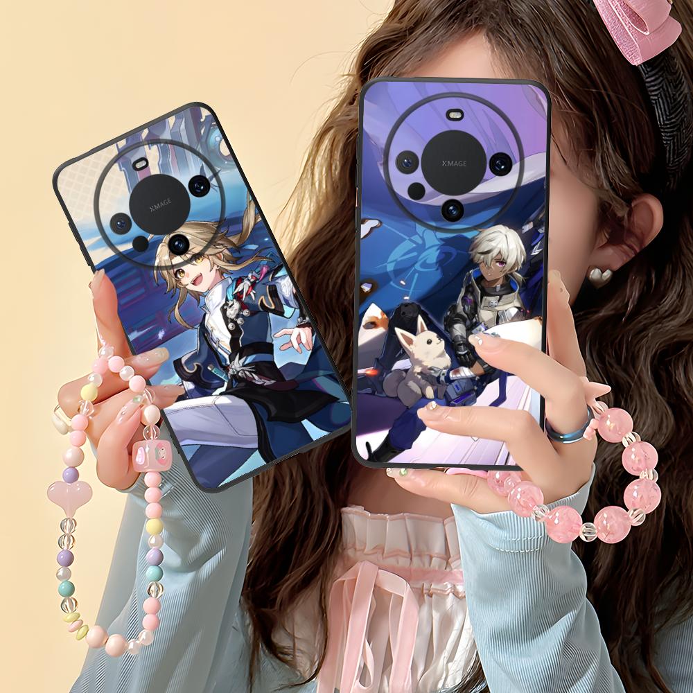 HSR Yanqing Matte TPU Mobile Phone Case for Huawei Mate 60 50 40 30 20 10 Pro Plus Lite E 5G Colorful Printing Cover