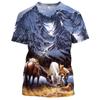 Summer Tide Fashion Doodle Picture Men T-Shirts  Casual 3D Print Tees Hip Hop Personality Round Neck Short Sleeve Tops