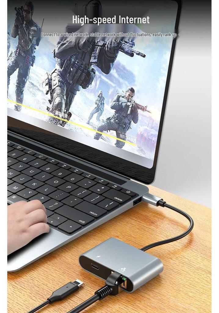 USB-C to 2.5G Ethernet & 100W PD Charging Adapter - Dual-Function Docking Station