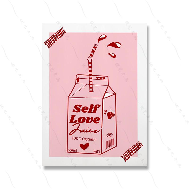 Red Quote Feminist Minimalistic Middle Finger Lady Art Canvas Painting Print Line Female Abstract Poster Picture Room Home Decor