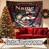 Custom Name Personalized Harley Quinn Print Tapestry, Wall Art Decor, Bedroom, Dorm, Apartment, LivingRoom, Party Backdrop, Gift for Birthday
