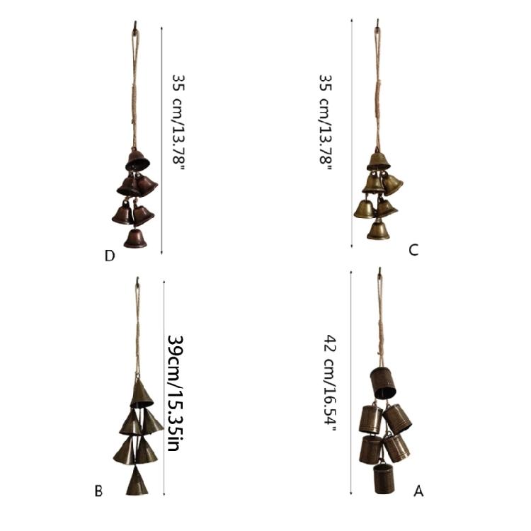 Hangings Bells Iron/Bronze with Bells Old Appearance Christmas Bells Metal Cowbell