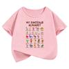 T-Shirt Lustiges Tier Dinosaurier Aufdruck T-Shirt Mädchen Sommer Manga Kurzarm Oberteile T-Shirts Niedliche Jungen Kleidung