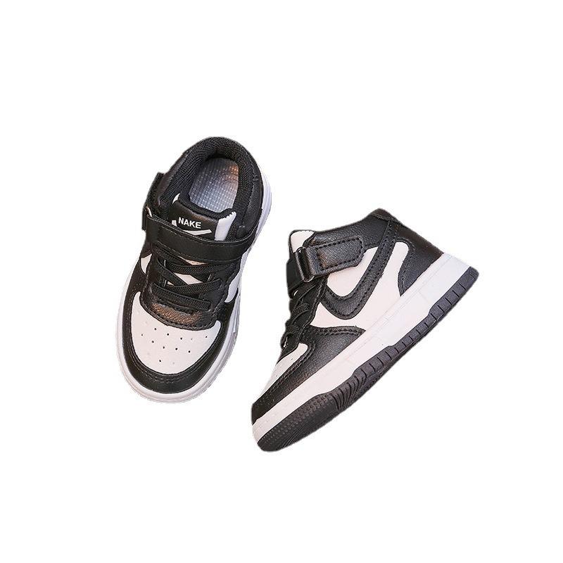 Children's Mid-Top Sneakers, Boys' Classic Casual Shoes, Girls' Mid-Top White Sneakers, Baby Shoes.