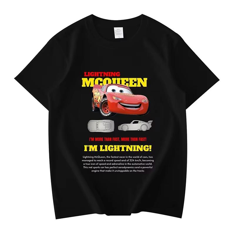 Cars Lightning McQueen Print Fashion Clothing Anime Casual TShirt Women Unisex Cotton Plus Size Loose Short Sleeve TShirt