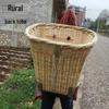 Large Handmade Bamboo Weaving Backpack: All-Bamboo Basket for Adults, Perfect for Carrying and Storing Corn and More