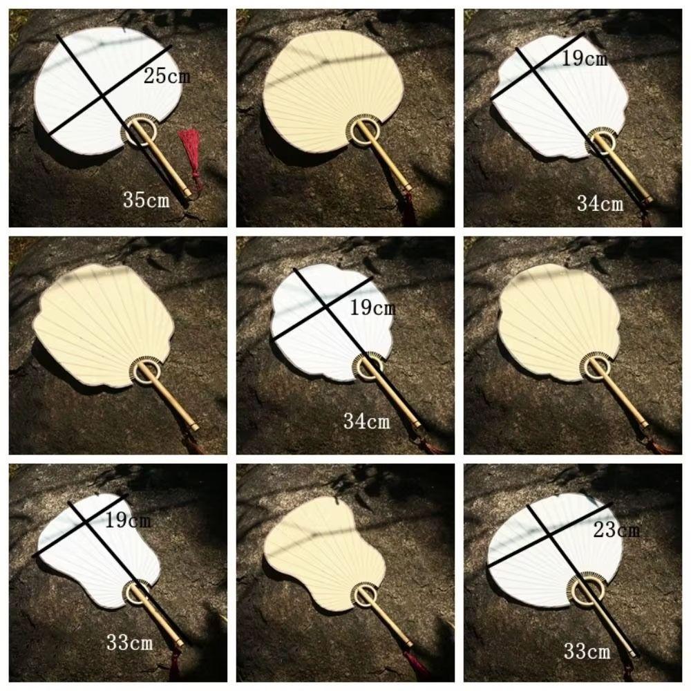 Bamboo Handle DIY Fan Blank DIY Hand Painted Fan Painting Versatile Round Fan
