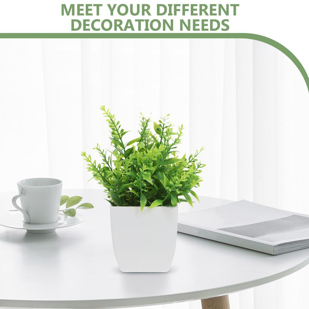 Realistic Fake Potted Plant Indoor Decoration Small Artificial Bonsai Plant Desk Office Faux Greenery Plastic Plants for Home
