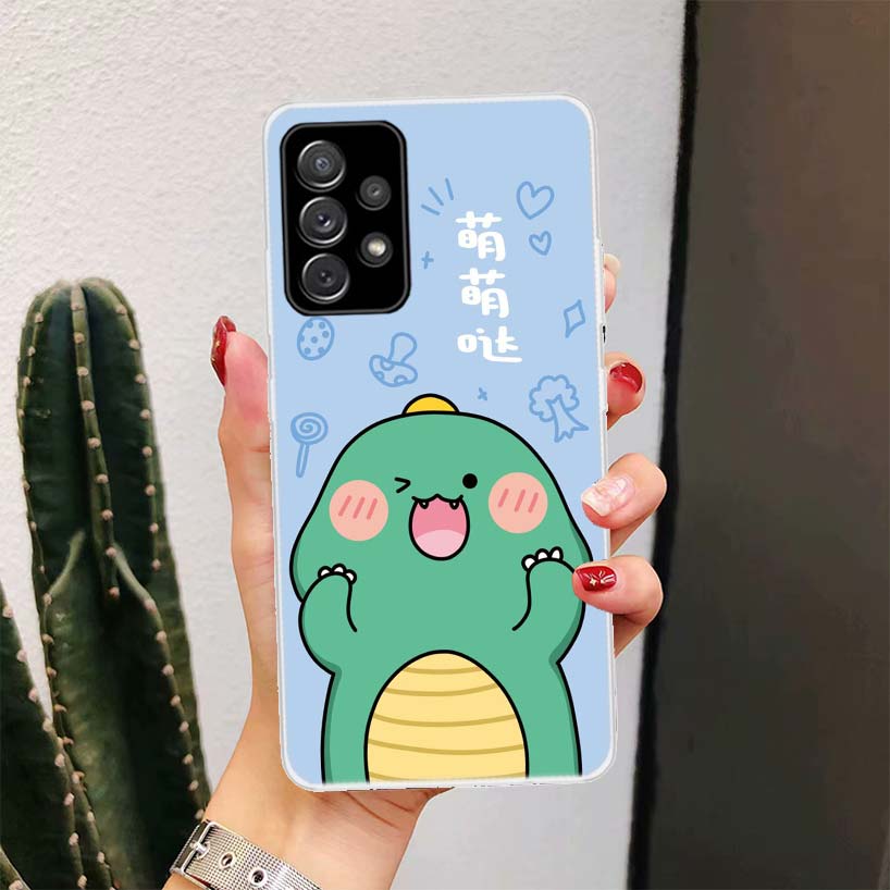 Dinosaur Cartoon Cute For Samsung Galaxy A51 A50 A71 A70 Phone Case A40 A41 A30 A31 A20E A21S A10 A11 A01 5G A6 A8 + A7 A9 Plus