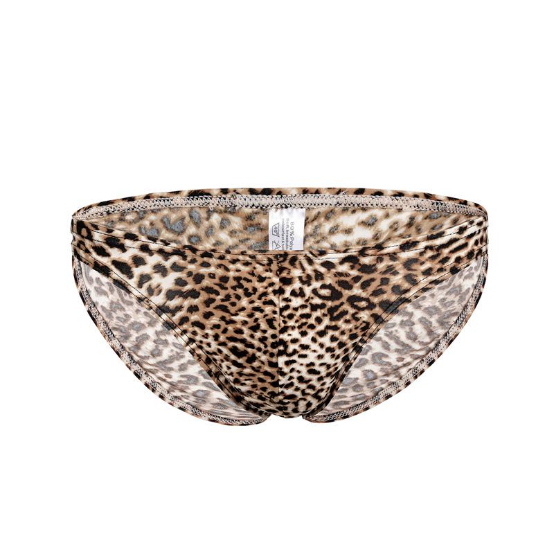 Men's Sexy Low-Waist Leopard Print Triangle Underwear - Fashionable & Comfortable