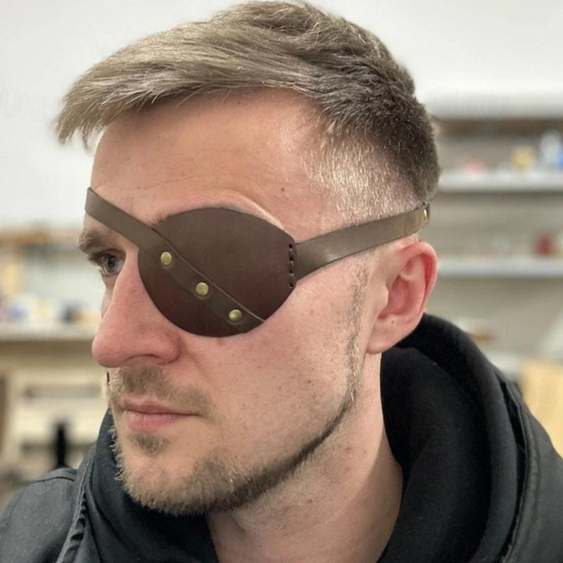 Pirate Costume Accessories Steampunk Pirate Eye Patches Decorative Single Eye Patches Reusable Eye Cover for Women Men