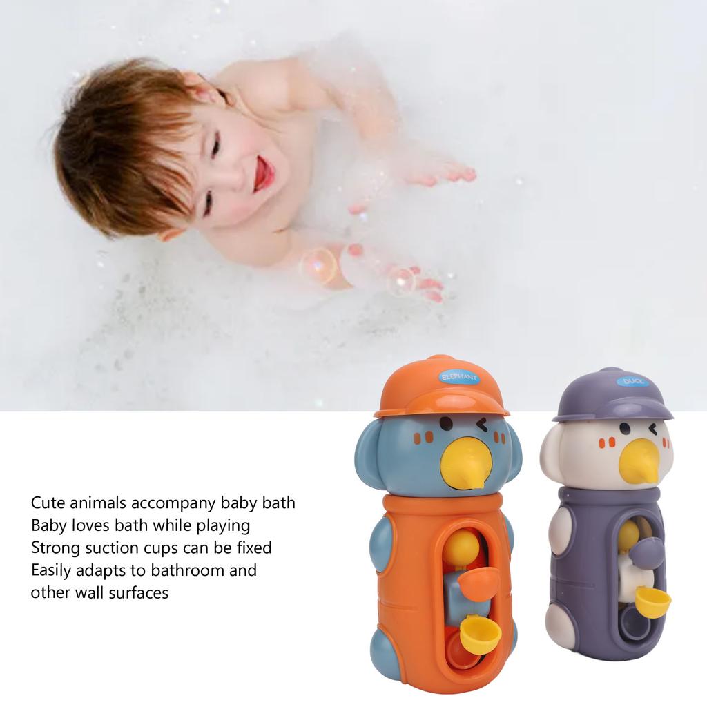 2 Pcs Bathtub Waterfall Toy Preschool Learning Bath Time Shower Toys Cute Buoyancy Bath Wall Toy for Household