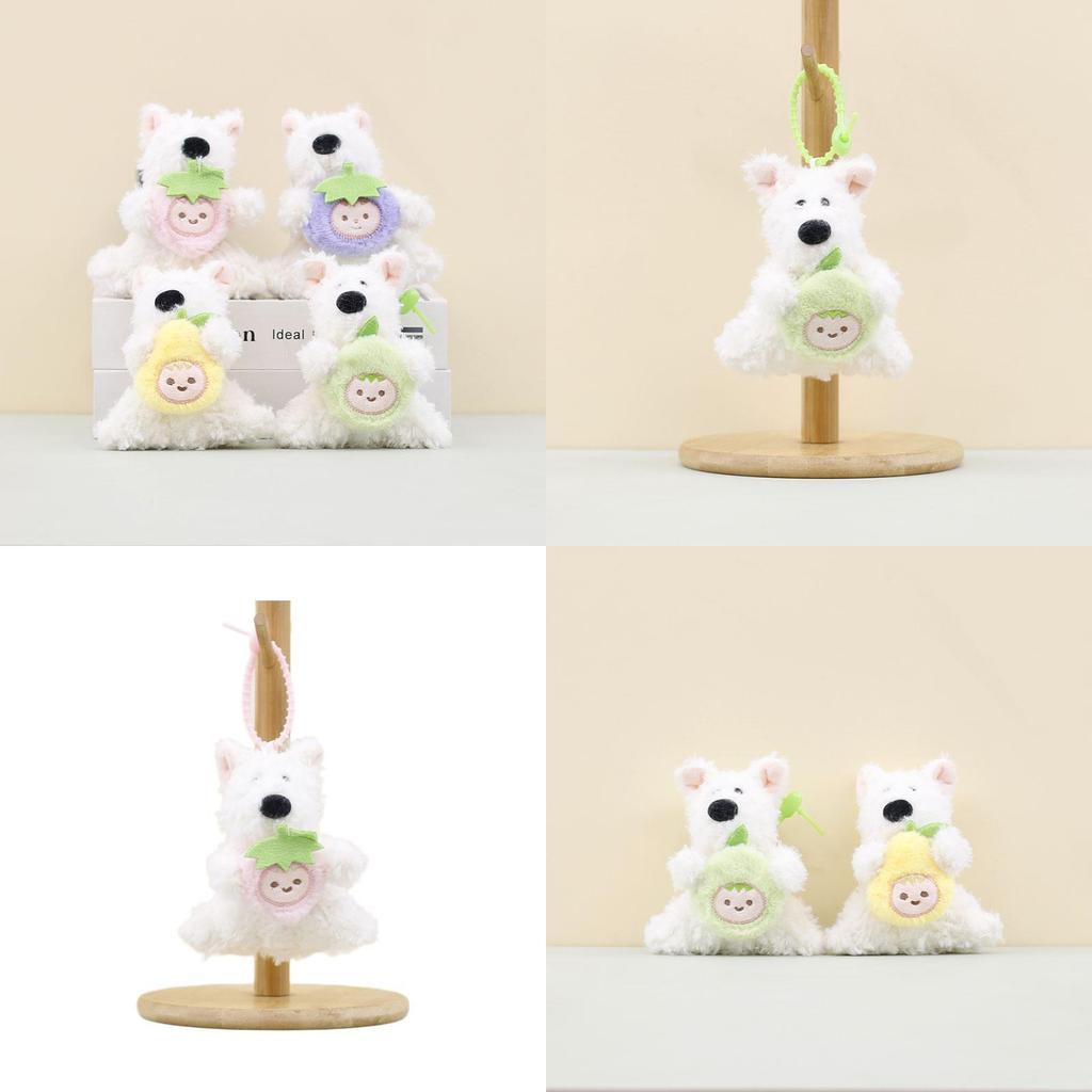 Adorable Plush Toy Cute Dog Keychain Stuffed Animal Bag Charm Soft And Fluffy