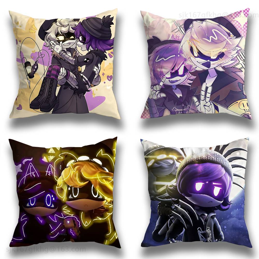 Murder Drones Pillow Case Square Double-Sided Printing Short Plush Sofa Cushion Cover Bedroom Bedside Pillow