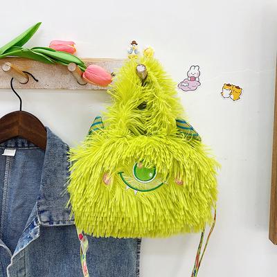 New Girl Heart Cartoon Little Monster Handbag Cute Single Eye Monster Plush Shoulder Messenger Bag Mobile Phone Bag