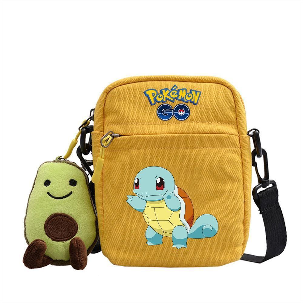 Plecak z anime Pokemon Mała płócienna torba na ramię z kieszenią na zamek do codziennego użytku